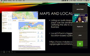 Screenshot of Google Maps and Local 3-Pack SEO Webinar slide by Annelle Digital