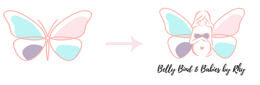 bellybind before and after logo design