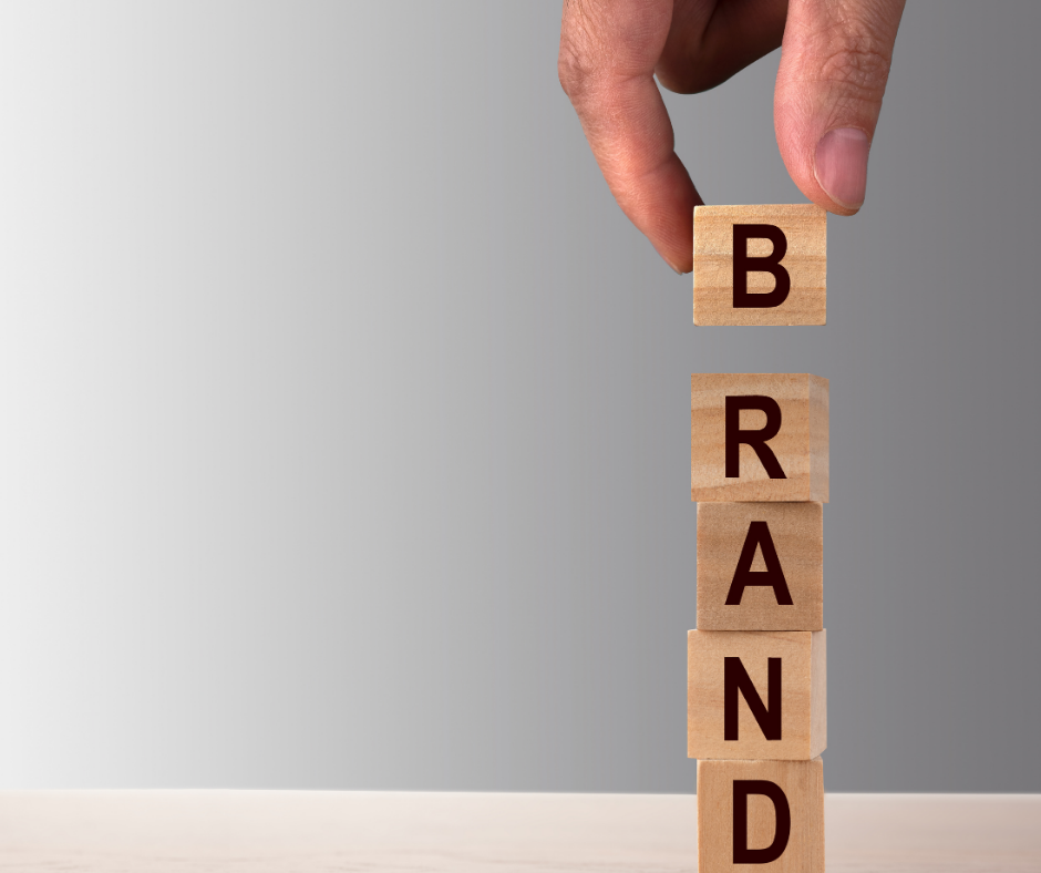 wooden blocks spelling out "brand"